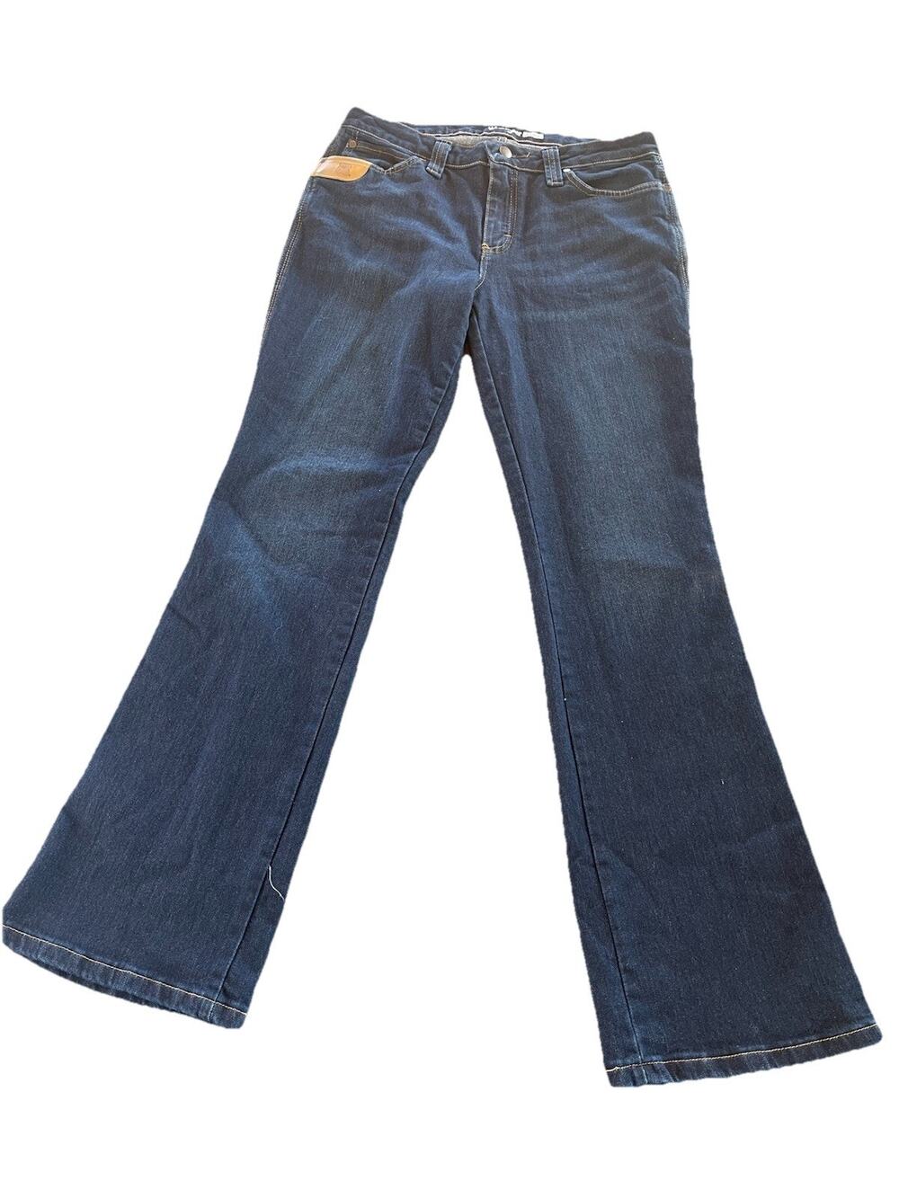 Jeans Wrangler Women's 10 Rock 47 Bootcut Dark Wash Western Boho Used 30 x 31